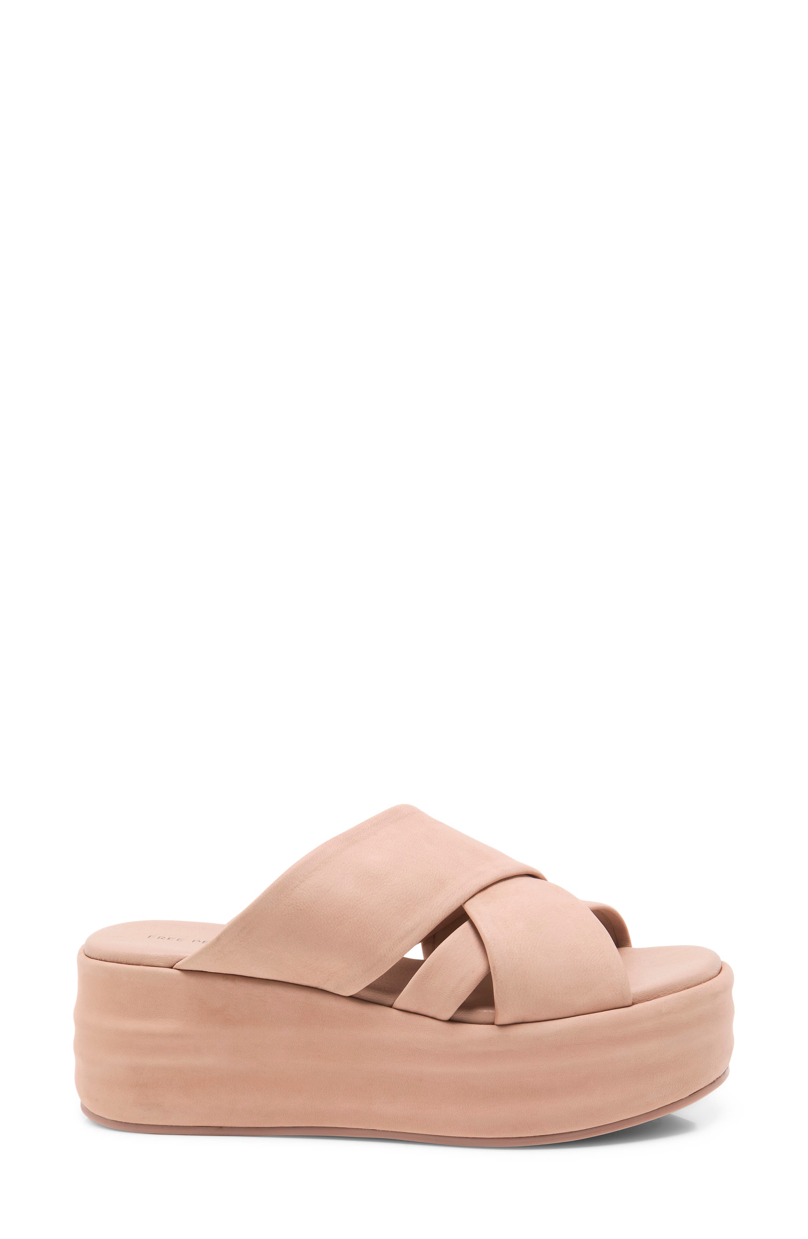 Wanderbay Platform Wedge Slide Sandal, Alternate, color, DUSTY ROSE
