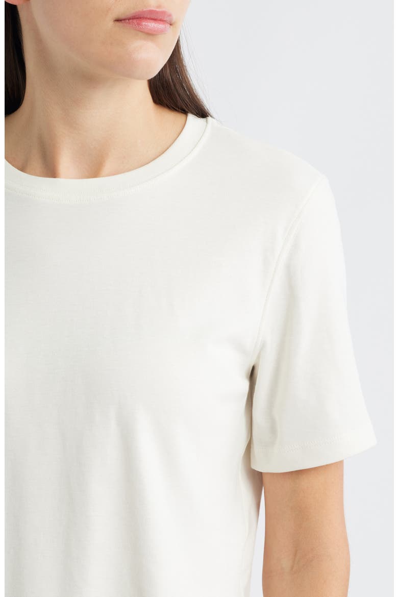 Crewneck Cotton T-Shirt, Alternate, color, MARSHMALLOW