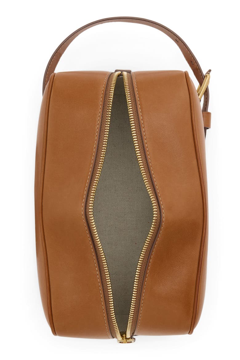 Bedford Calfskin Leather Dopp Kit, Alternate, color, RL BROWN