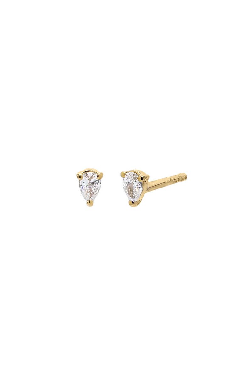 BY ADINA EDEN Diamond Pear Stone Stud Earring 14K, Main, color, 