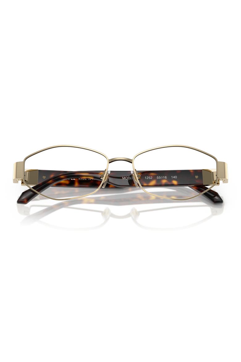 53mm Geometric Optical Glasses, Alternate, color, PALE GOLD