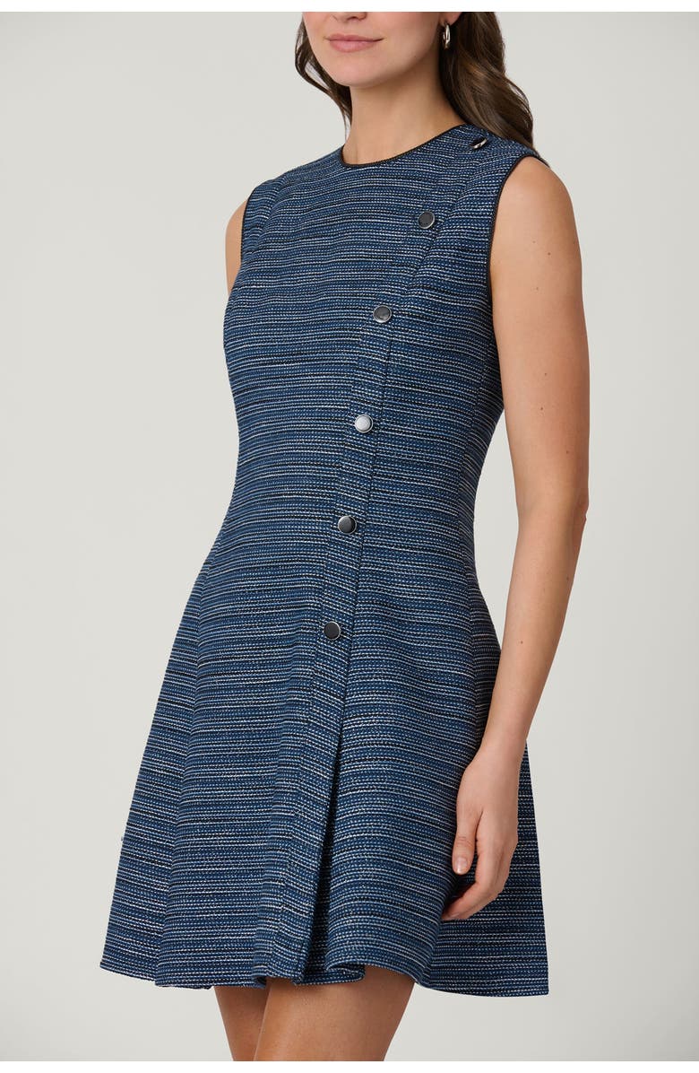 Shoshanna Gigi Aurora Tweed Dress, Alternate, color, Navy Multi/Silver