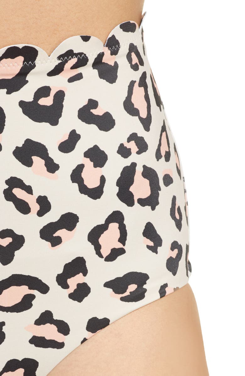 Chelsea28 Scallop High Waist Bikini Bottoms, Alternate, color,