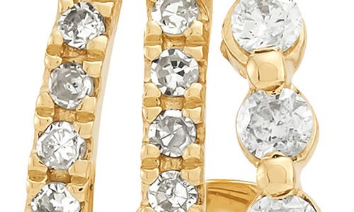 Frankie & Zoe Diamond Hoop Earrings In Gold