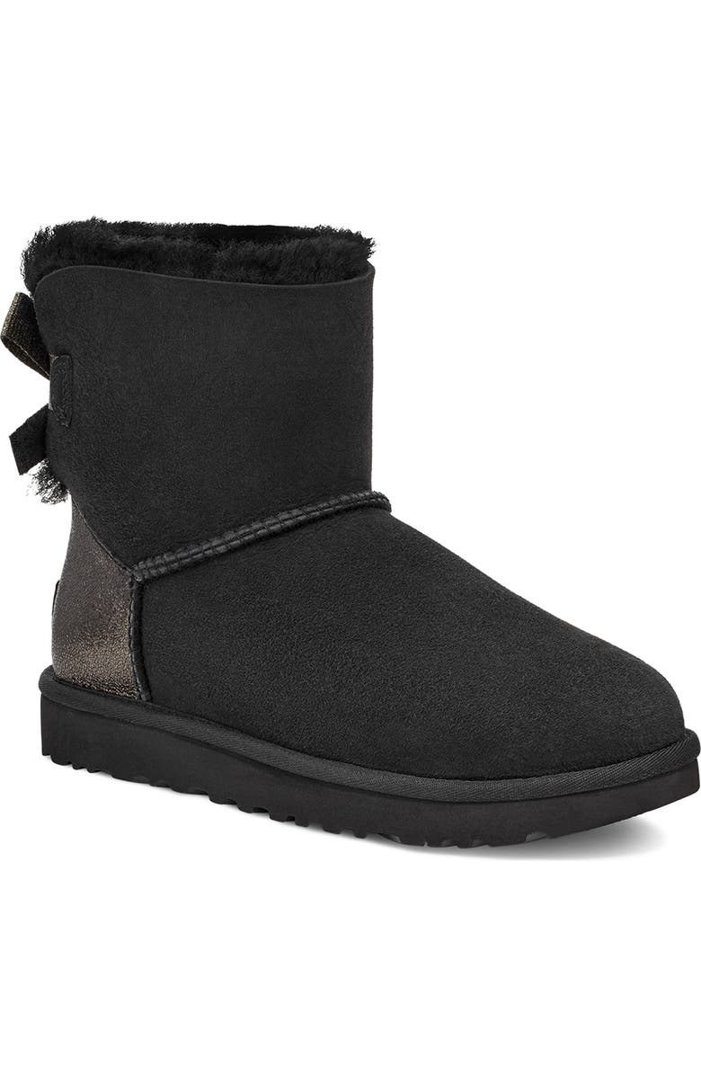 UGG<sup>®</sup> Mini Bailey Bow II Genuine Shearling Bootie, Main, color,