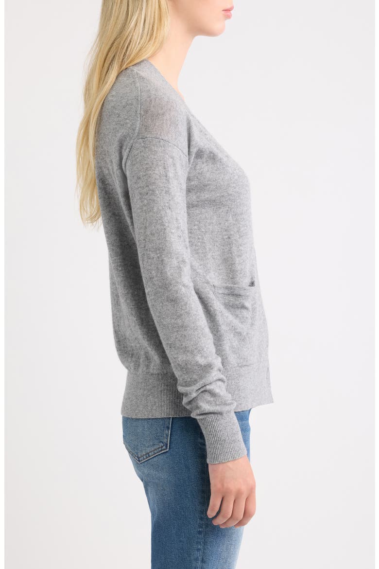 Wool & Cashmere Cardigan, Alternate, color, TRUE HEATHERED GREY
