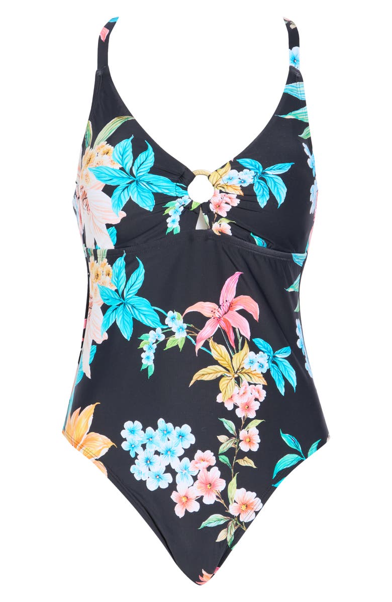 JANTZEN Paris One-Piece Swimsuit, Alternate, color, Black