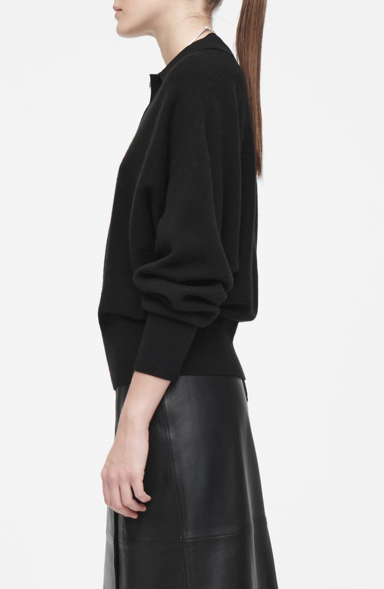 COS Blouson Long Sleeve Wool Polo Sweater, Alternate, color,