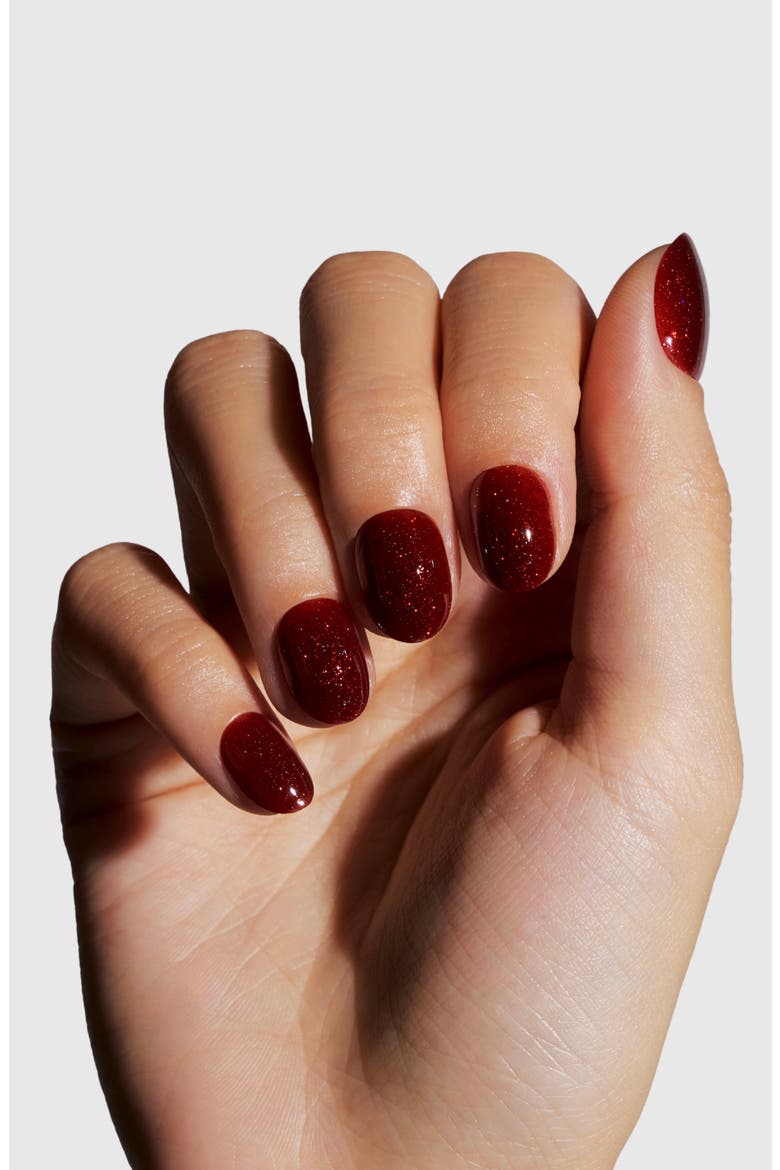 Belle Almond Press-On Nails, Alternate, color, SCARLETT