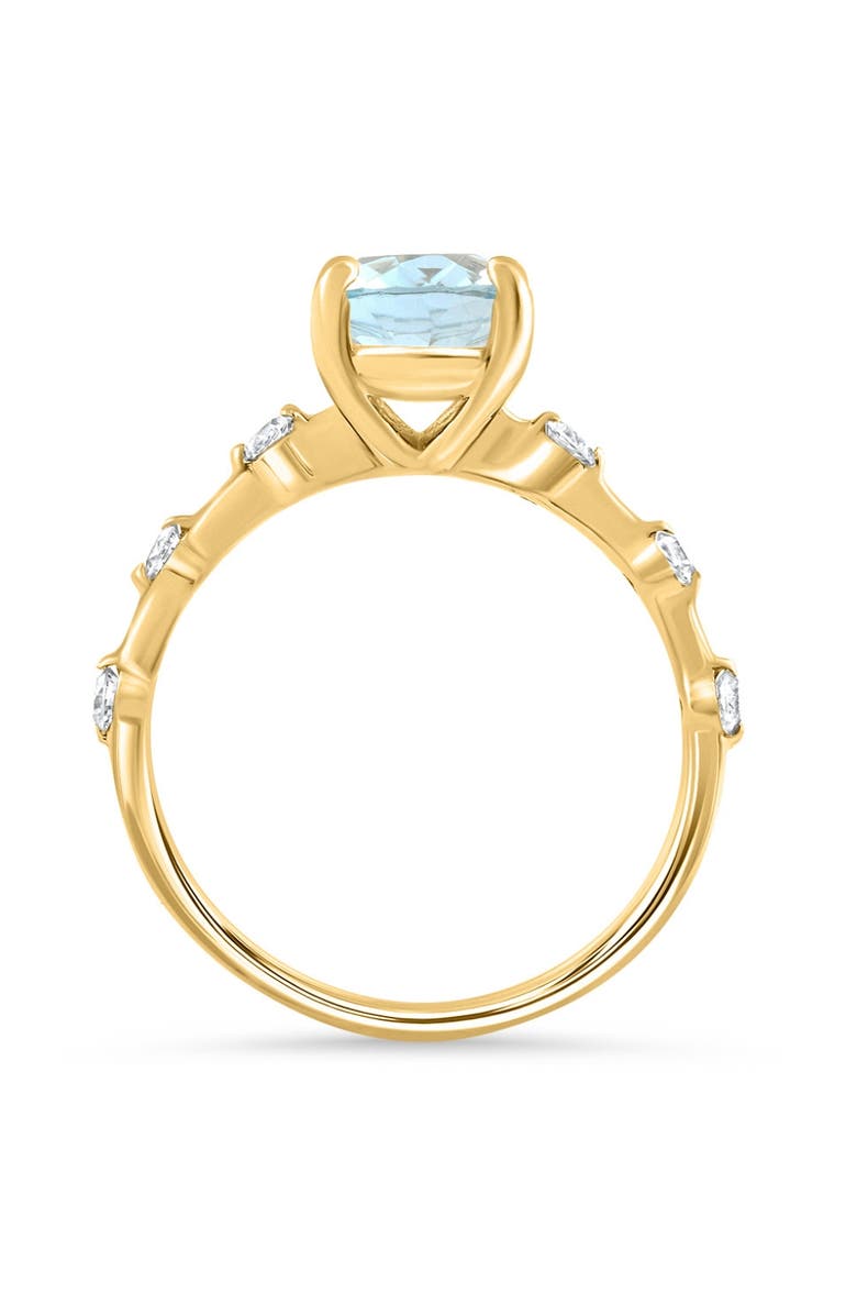 Bliss Diamond 2 1/4Ct Oval Blue Topaz Diamond Ring or Gold Lab Grown, Alternate, color, 