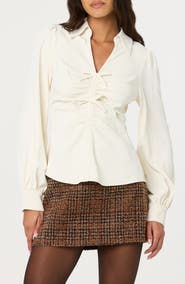 ASTR the Label Simran Ruched Front Shirt