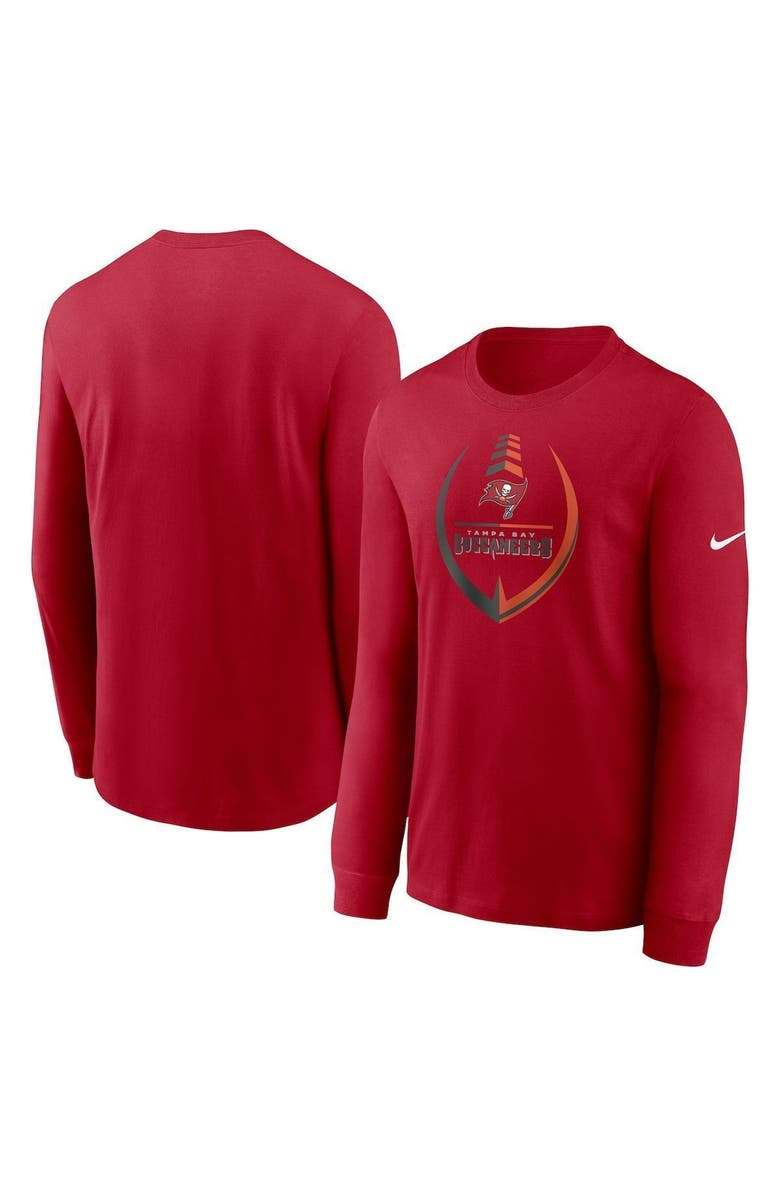 Nike Men's Nike Red Tampa Bay Buccaneers Icon Legend Logo Performance Long Sleeve T-Shirt, Main, color, 