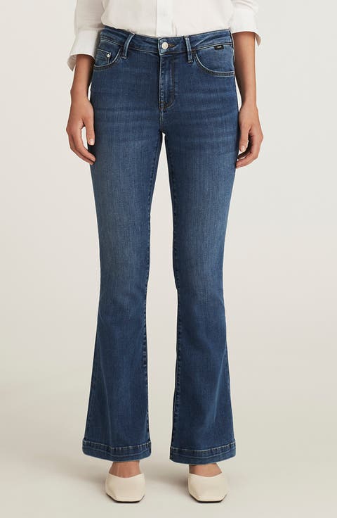 Sydney Mid Rise Flare Jeans (Mid Supersoft)