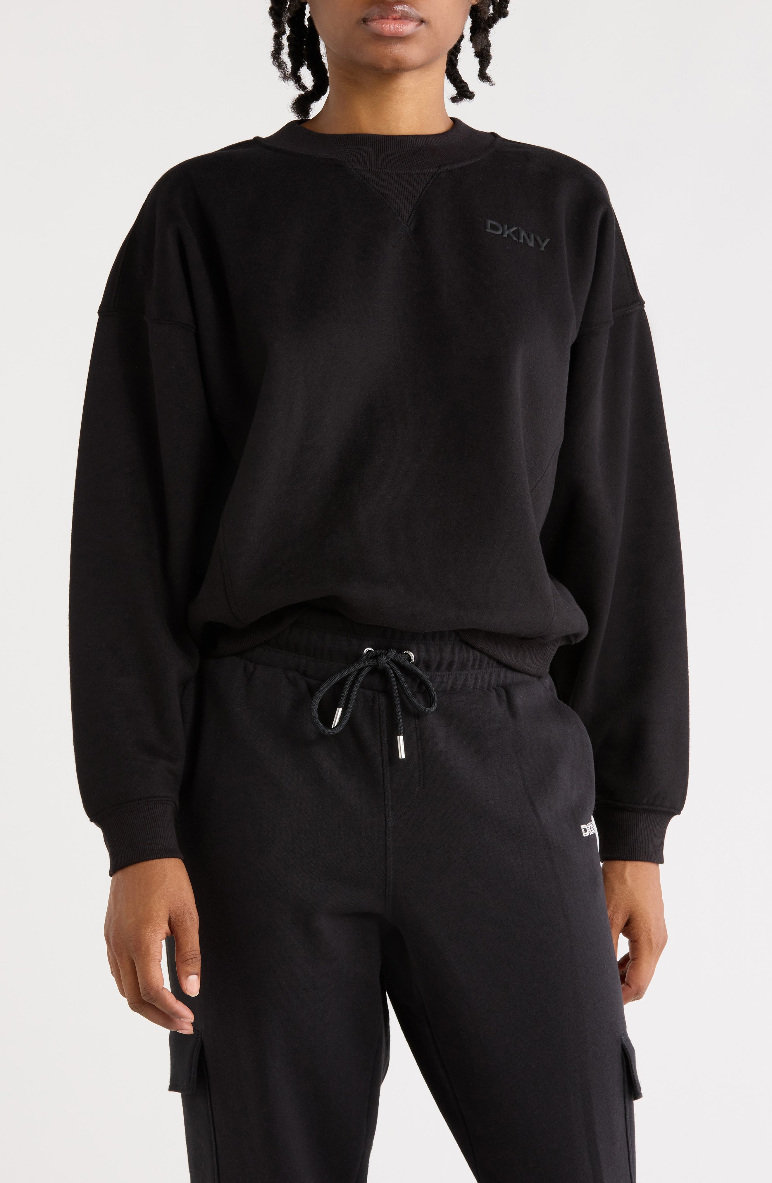 DKNY Logo Crop Sweatshirt