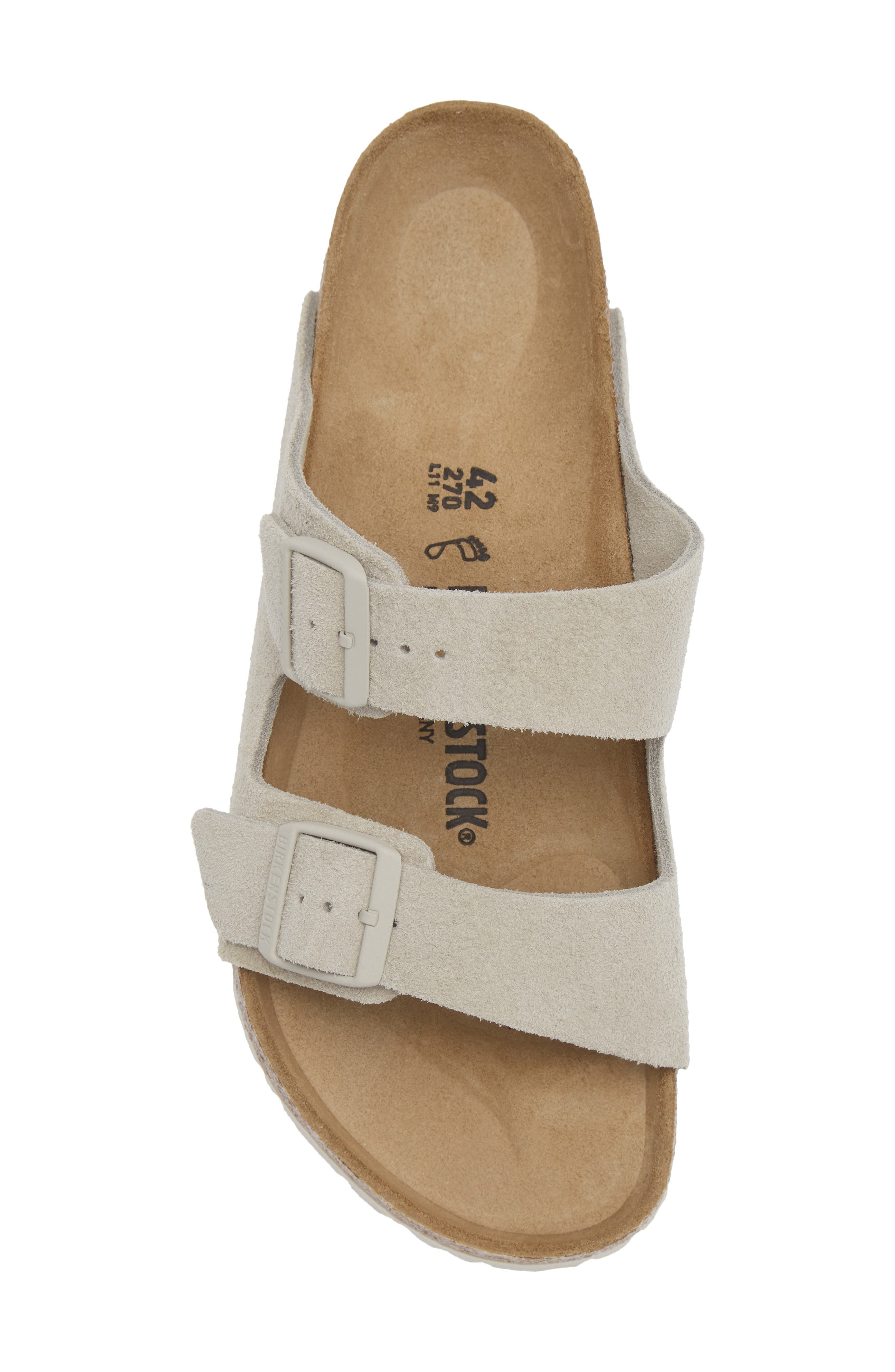 Birkenstock Arizona Slide Sandal, Alternate, color, Oyster