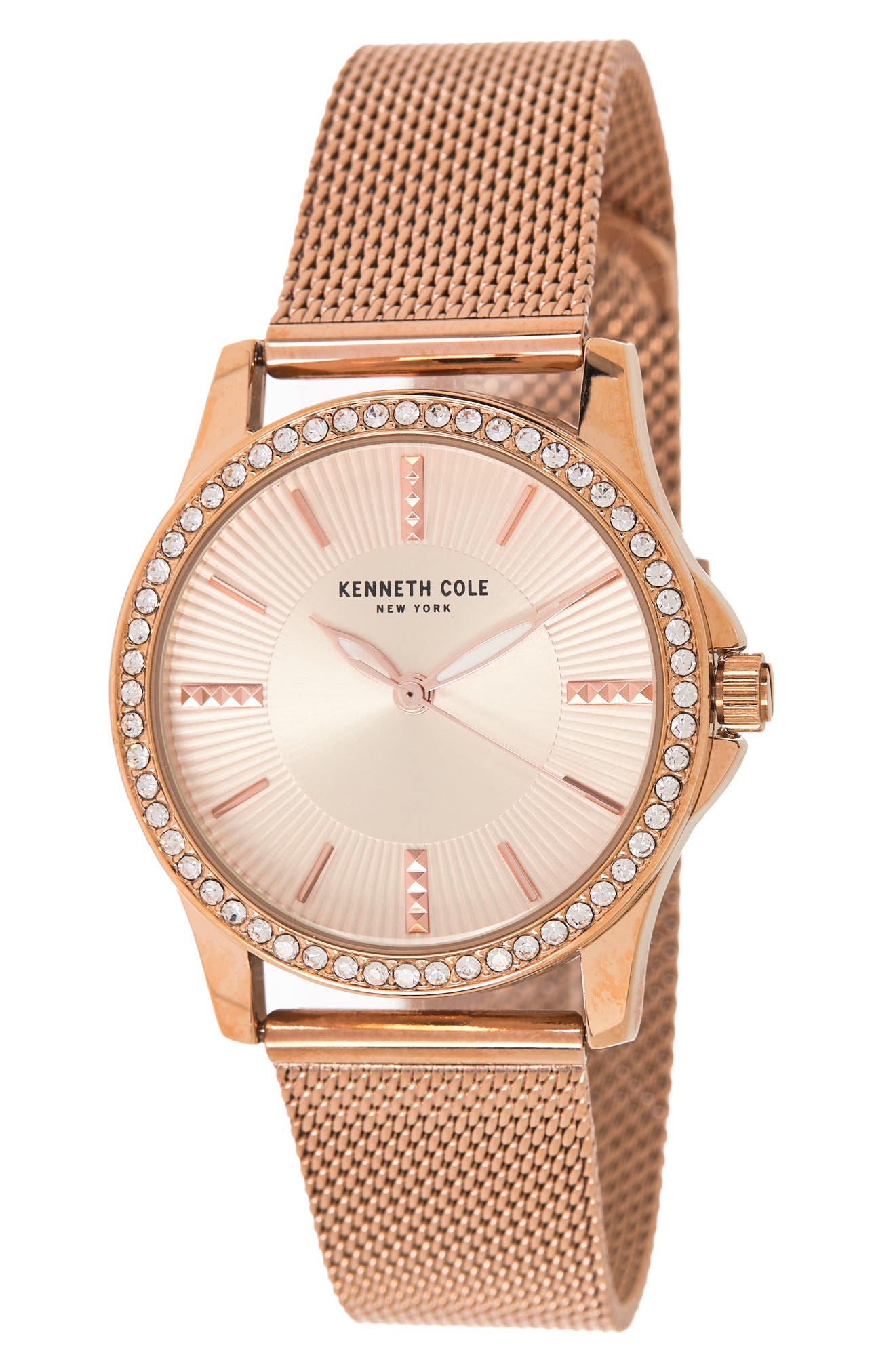 Kenneth Cole Women's 3-Hand Quartz Mesh Strap Watch, 33.5mm