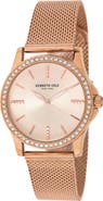Kenneth Cole Women's 3-Hand Quartz Mesh Strap Watch, 33.5mm