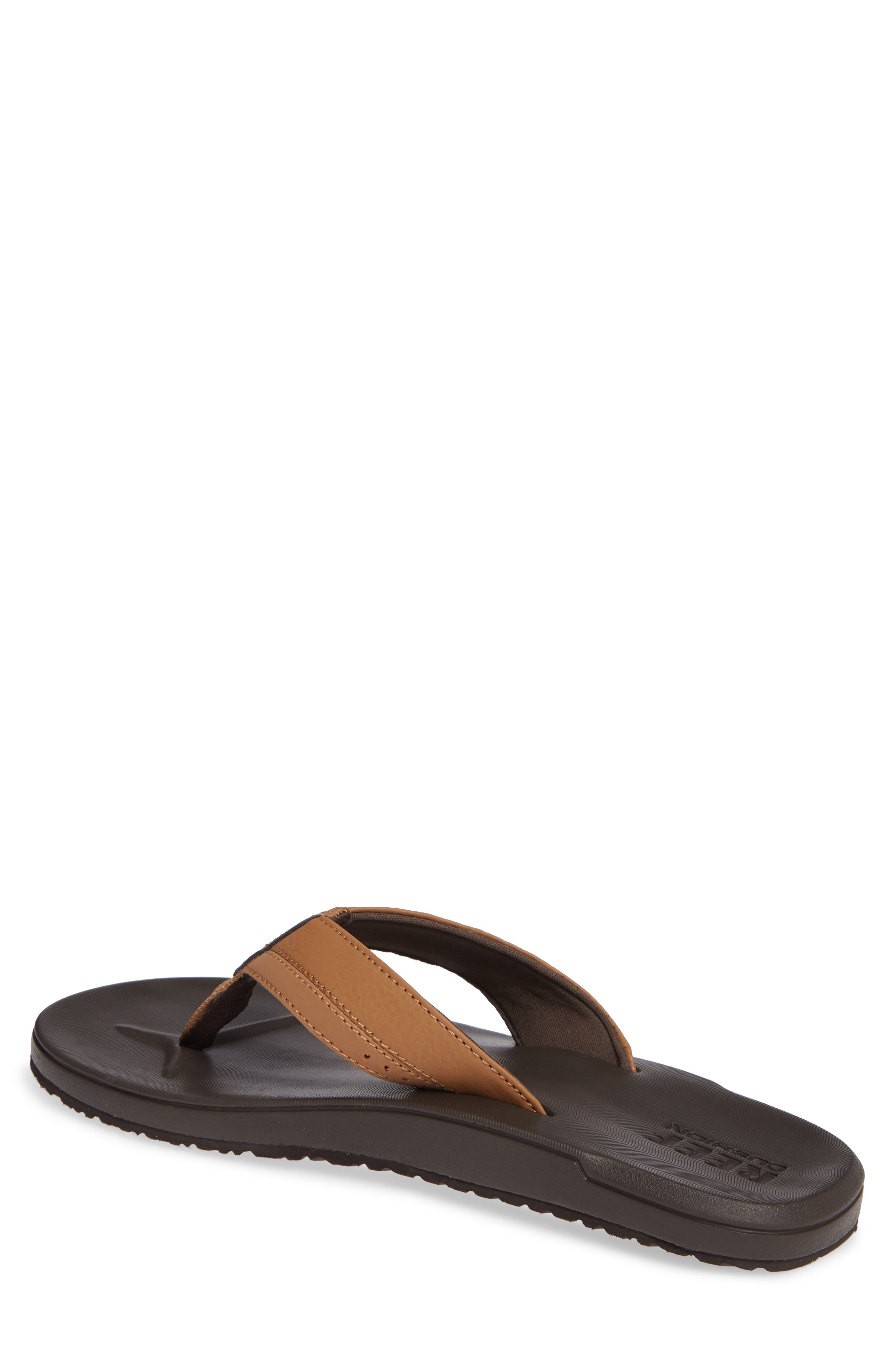 Contoured Cushion Flip Flop, Alternate, color, BROWN