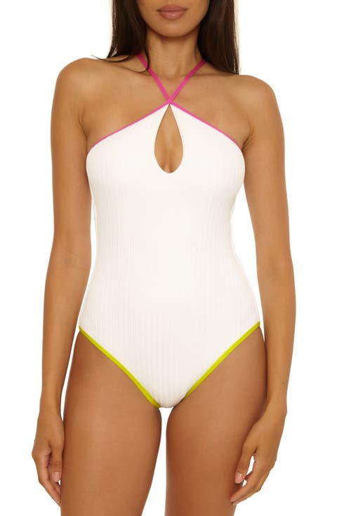 Maori Colorblock Binding One-Piece Swimsuit
