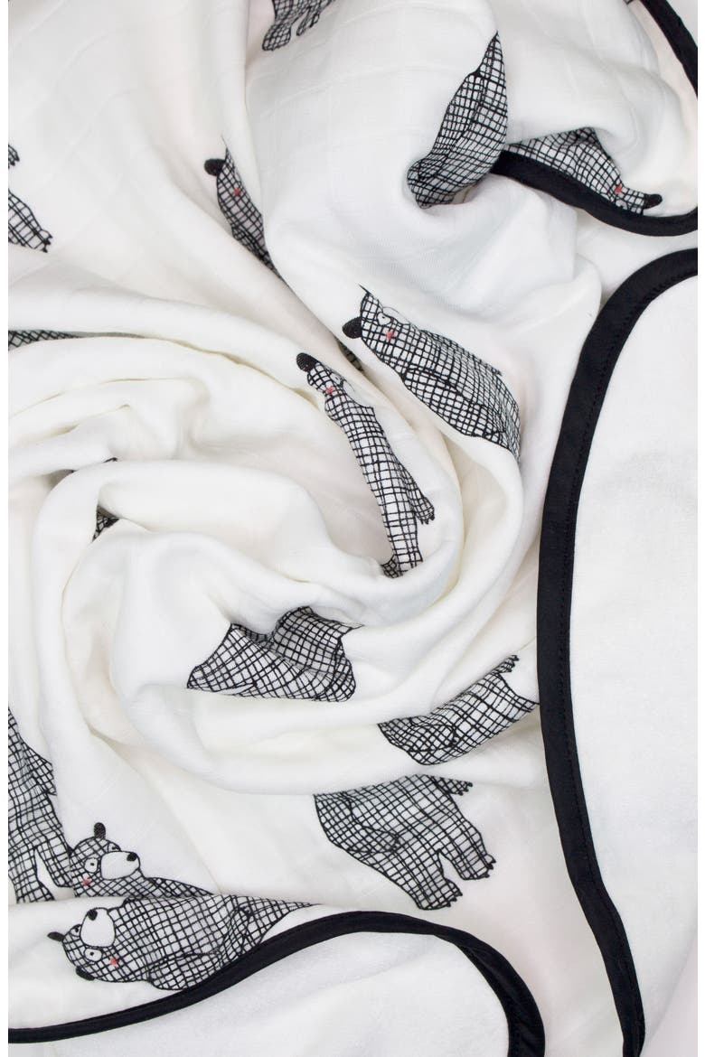 Hooded Towel & Muslin Cloth Set, Alternate, color, BIG BEAR