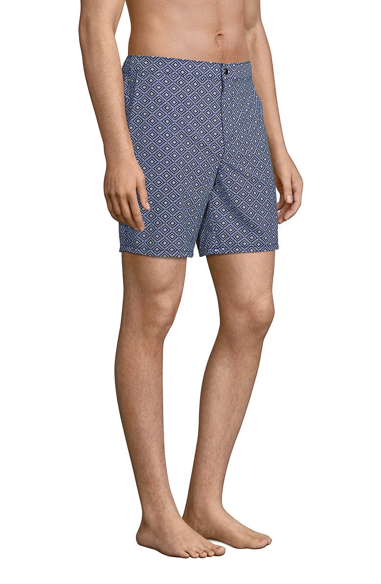 Lands' End Lined 7" Hybrid Swim Shorts, Alternate, color, 