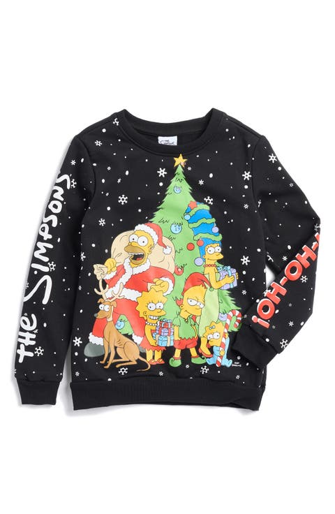 x The Simpsons™ Kids' Christmas Sweatshirt (Big Kid)