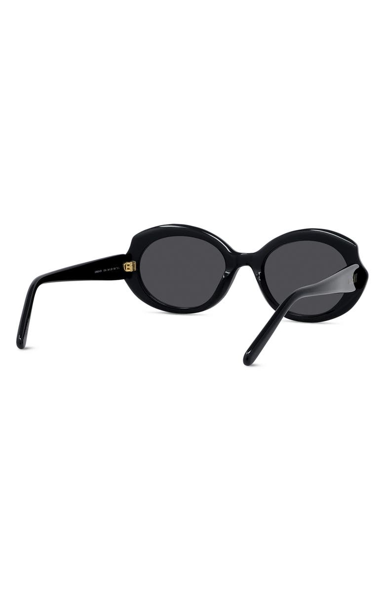 Loewe Thin Mini 54mm Oval Sunglasses, Alternate, color, Shiny Black / Smoke