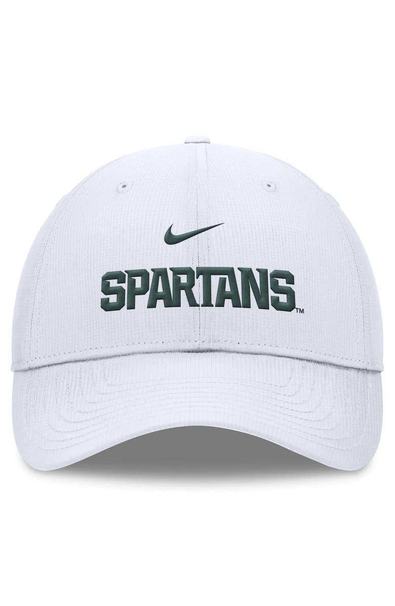 Nike Men's Nike White Michigan State Spartans 2024/25 On-Field Club Performance Adjustable Hat, Alternate, color,