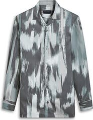Bugatchi Julian Abstract Print Cotton Button-Up Camp Shirt