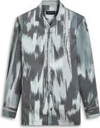 Bugatchi Julian Abstract Print Cotton Button-Up Camp Shirt