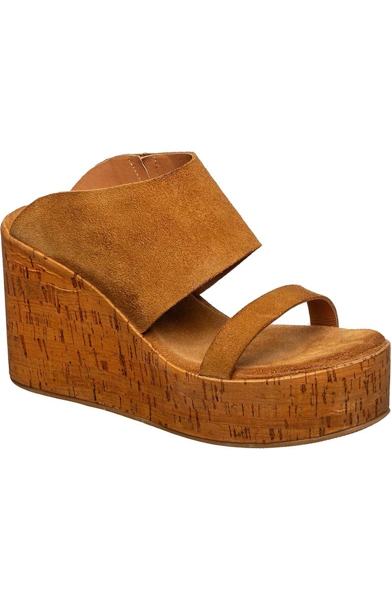 ANTELOPE Aurora Platform Wedge Sandal, Main, color, Cognac