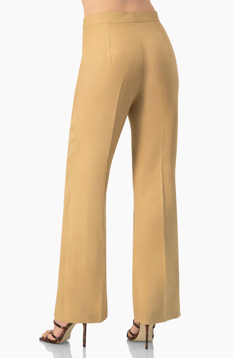 IVONNE Linen Straight Leg Wide Pants, Alternate, color, Beige