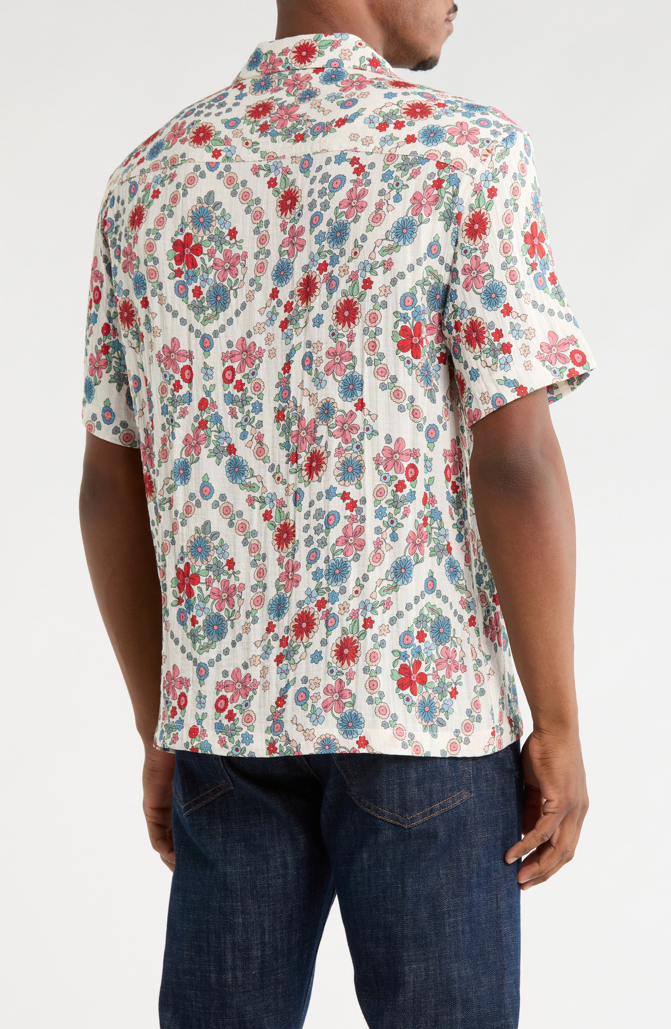 Floral Print Camp Shirt - image 2