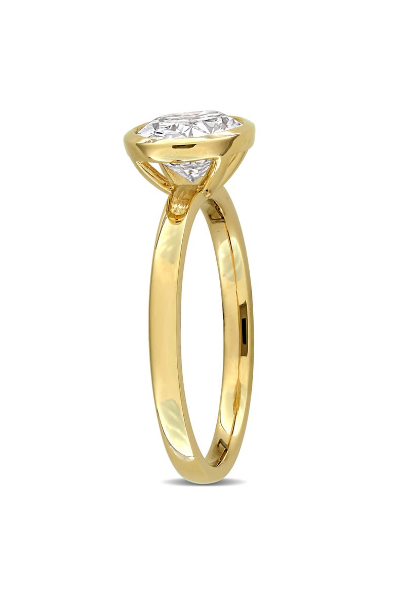 Lab Grown Diamond Oval Solitaire Ring 14k Gold, Alternate, color, Yellow Gold