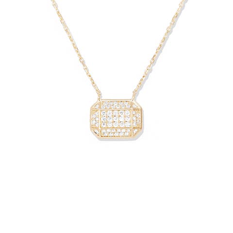Spark Emerald Cut Charm Necklace