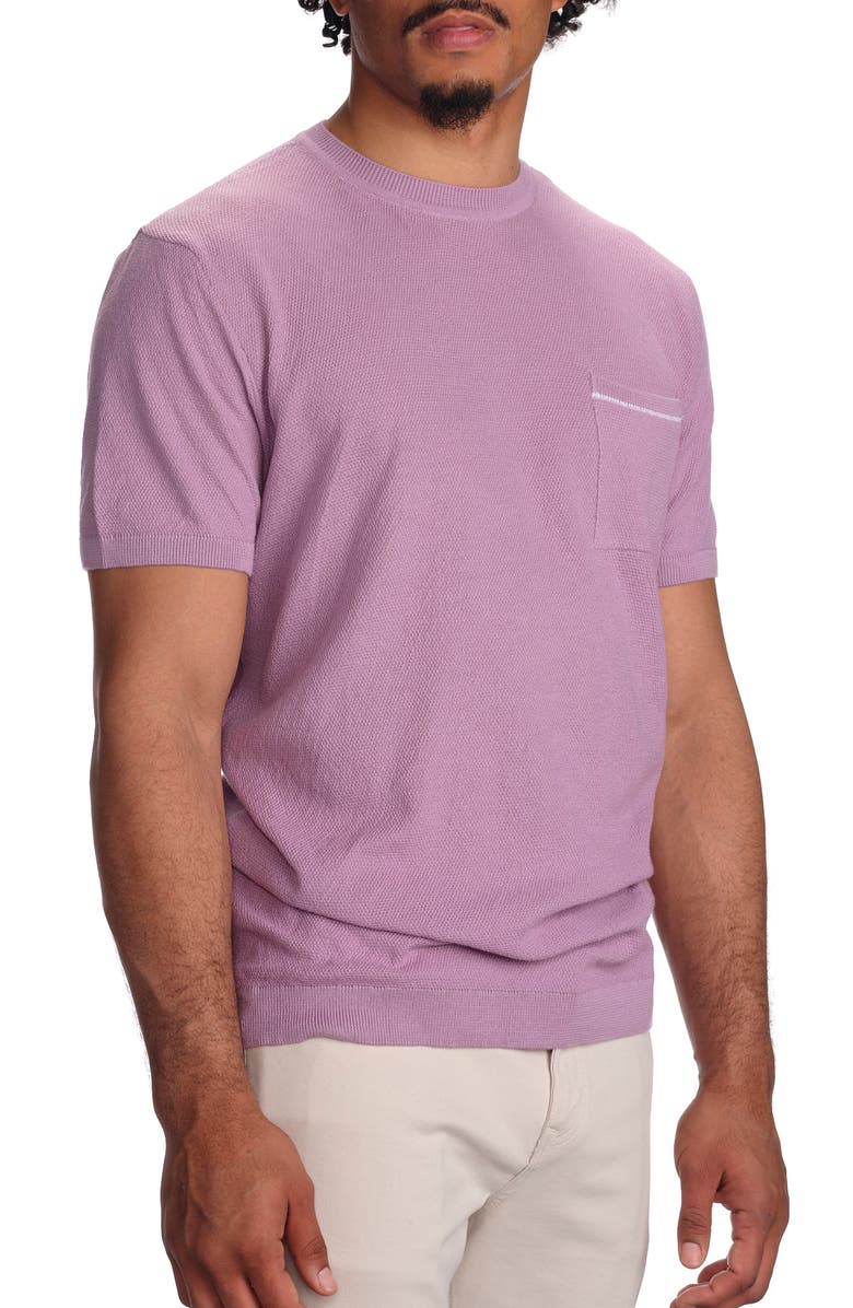 STUDIO GARNET LOS ANGELES Textured Cotton T-Shirt, Alternate, color, Lavender