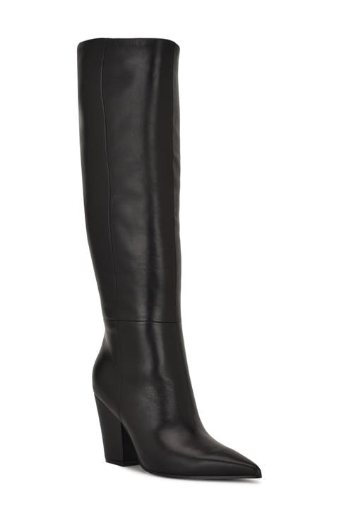 Adera Pointed Toe Knee High Boot (Women) (Regular & Wide Calf)