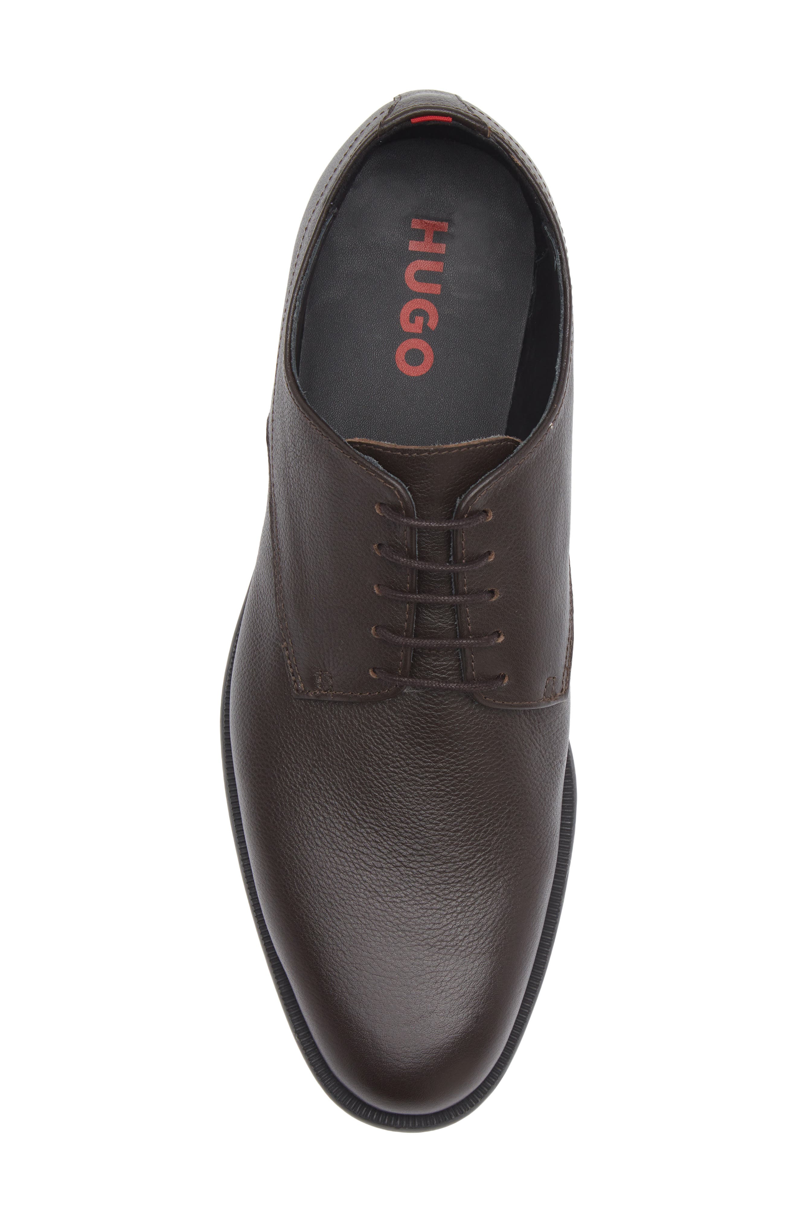Kyron Plain Toe Derby, Alternate, color, DARK BROWN