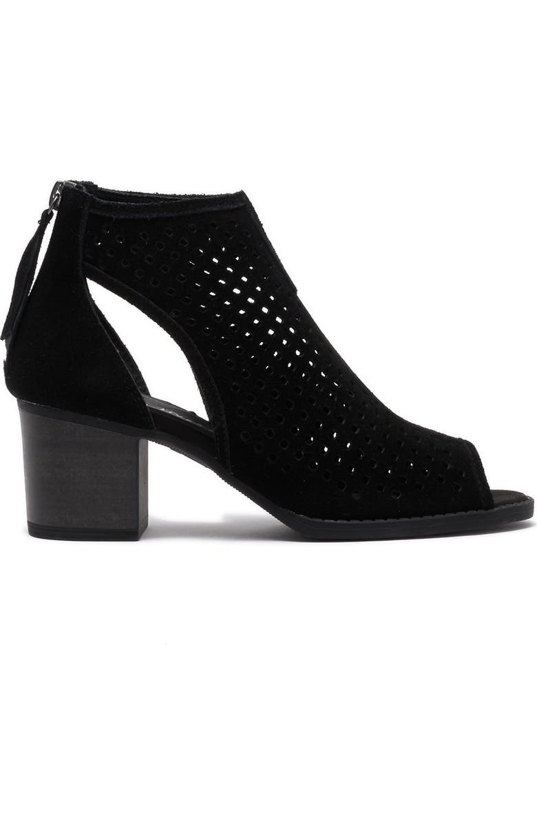 Dirty Laundry Tessa Suede Perforated Peep Toe Bootie, Main, color,