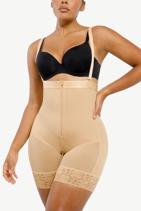 Firm Tummy Compression Bodysuit Shaper With Butt Lifter