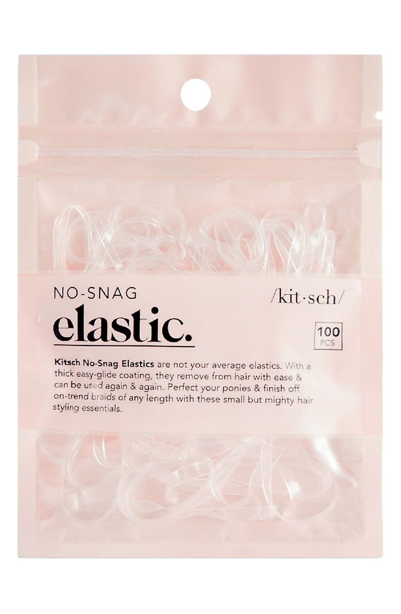 Kitsch 100-Pack No-Snag Hair Elastics, Main, color, Clear