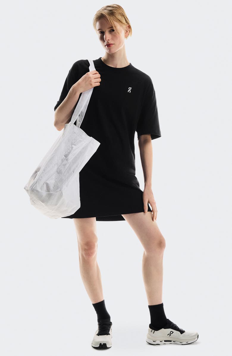 On Club T-Shirt Dress, Alternate, color, Black