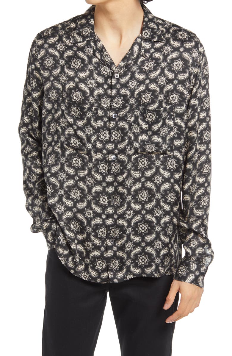 AllSaints Mitte Relaxed Fit Button-Up Shirt, Main, color,