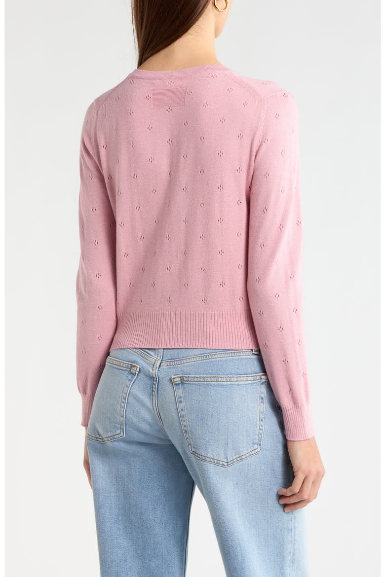 Denise Button Front Cardigan, Alternate, color, PINK