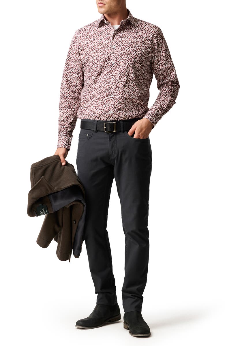 Rodd & Gunn Greenstreet Sports Fit Cotton Button-Up Shirt, Alternate, color, Garnet