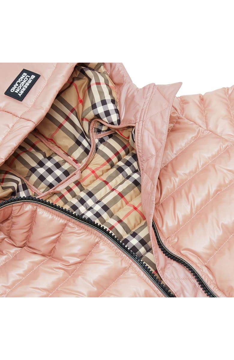 Burberry Sharona Belted Hooded Down Puffer Coat, Alternate, color, 