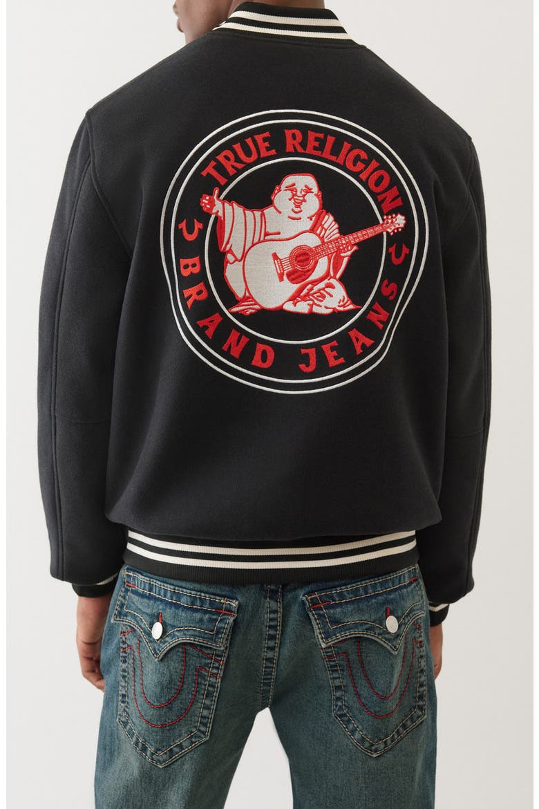 Western Varsity Jacket, Alternate, color, JET BLACK
