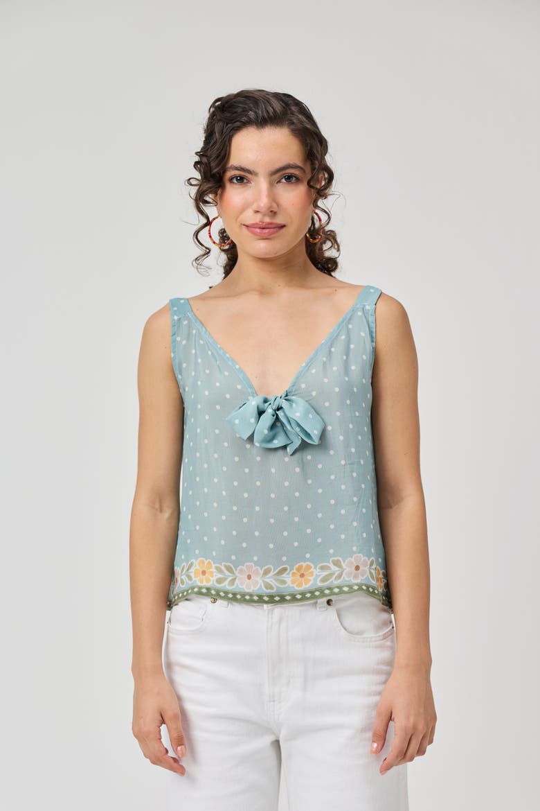 Bow Tie Cami Top, Alternate, color, Blue
