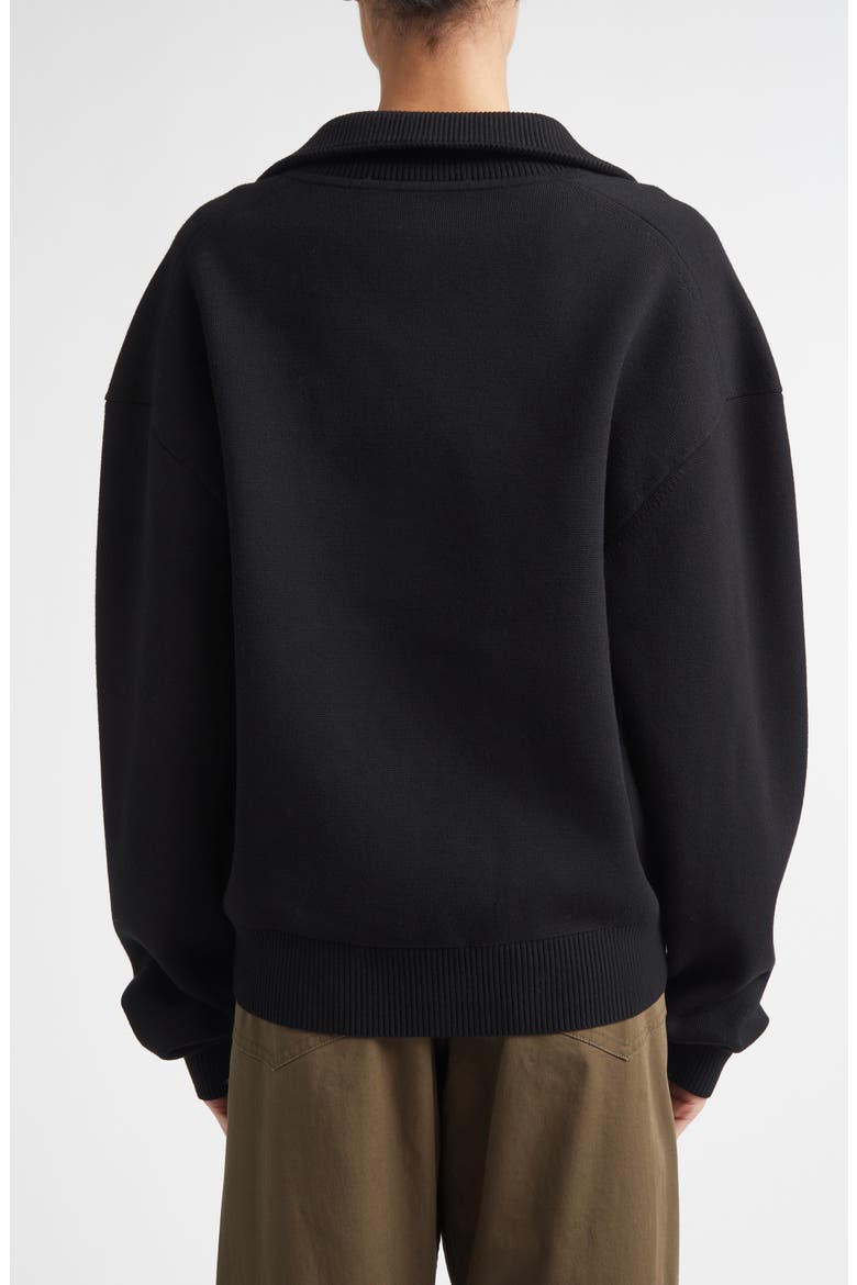 Timmy Johnny Collar Sweater, Alternate, color, BLACK