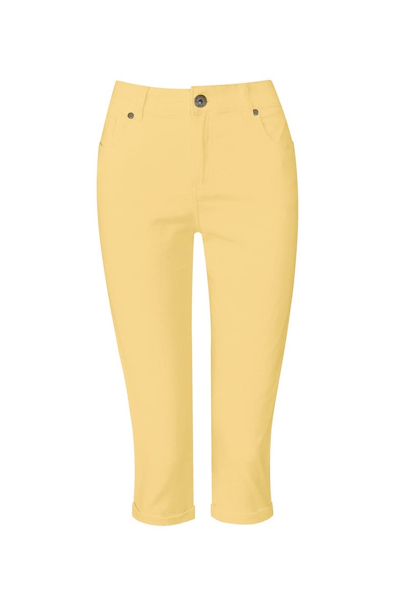 Joe Browns Stretch Denim Capri Pant, Alternate, color, Bright Lemon